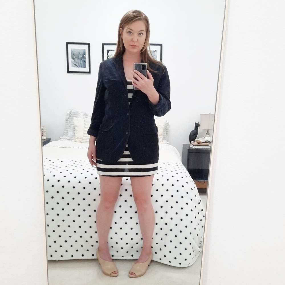 J. Crew Navy Corduroy Blazer M